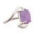Amethyst cocktail ring, 'Aurora Glow' - Oval Amethyst Cocktail Ring Crafted in Peru (image 2b) thumbail