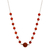 Agate and carnelian pendant necklace, 'Fire Within' - Necklace with Agate and Carnelian and 950 Silver (image 2a) thumbail