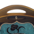 Reverse-painted glass tray, 'Andean Mandala in Aqua' - Floral Mandala Reverse-Painted Glass Tray (image 2b) thumbail