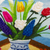 Wool tapestry, 'Floral Bouquet' - Floral Motif Wool Tapestry from Peru (image 2c) thumbail