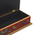Reverse-painted glass decorative box, 'Butterflies on Scarlet' - Red Butterfly-Themed Reverse-Painted Glass Box (image 2e) thumbail