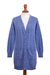 Baby alpaca blend cardigan sweater, 'Eminence in Blue' - Blue Baby Alpaca Blend Cardigan Sweater thumbail