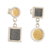Gold-accented dangle earrings, 'Opposition' - 22k Gold Accented Geometric Dangle Earrings (image 2a) thumbail