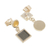 Gold-accented dangle earrings, 'Opposition' - 22k Gold Accented Geometric Dangle Earrings (image 2e) thumbail