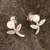 Cultured pearl drop earrings, 'Single Bud' - Floral Drop Earrings with Cultured pearls (image 2b) thumbail