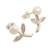 Cultured pearl drop earrings, 'Single Bud' - Floral Drop Earrings with Cultured pearls (image 2c) thumbail
