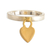 Gold accented charm ring, 'Magical Love' - Silver Band Ring with Gold Plated Heart Charm (image 2c) thumbail