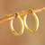 Gold plated hoop earrings, 'Always Classic' (.5 inch) - Classic Small 18k Gold Plated Hoop Earrings (.5 Inch) (image 2) thumbail