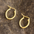 Gold plated hoop earrings, 'Always Classic' (.5 inch) - Classic Small 18k Gold Plated Hoop Earrings (.5 Inch) (image 2b) thumbail