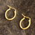Gold plated hoop earrings, 'Always Classic' (.7 inch) - Small Gold Plated Hoop Earrings from Peru (.7 Inch) (image 2b) thumbail