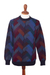 Men's 100% alpaca pullover, 'Stairway to the Heavens' - Multicolor Alpaca Men's Geometric Knit Pullover Sweater (image 2a) thumbail