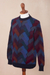 Men's 100% alpaca pullover, 'Stairway to the Heavens' - Multicolor Alpaca Men's Geometric Knit Pullover Sweater (image 2c) thumbail