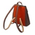 Wool-accented suede and leather backpack, 'Andean Sunset' - Leather and Suede Backpack with Wool Accent (image 2d) thumbail