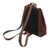 Wool-accented suede and leather backpack, 'Trip to Cusco' - Hand- Tooled Leather and Suede Backpack (image 2d) thumbail