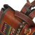 Wool-accented suede and leather backpack, 'Trip to Cusco' - Hand- Tooled Leather and Suede Backpack (image 2f) thumbail
