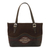 Wool-accented leather tote bag, 'Inca Memories' - Dark Brown Suede and Leather Tote Bag (image 2c) thumbail