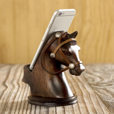 Wood cellphone holder, Indomitable Force