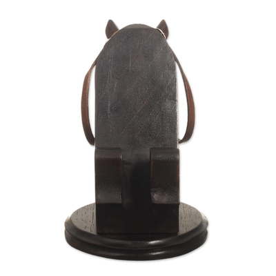 Handyhalter aus Holz - Handgeschnitzter Handyhalter in Form eines Pferdes