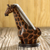 Wood cellphone holder, 'Elegant Giraffe' - Hand Crafted Giraffe Cellphone Holder (image 2) thumbail