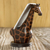 Wood cellphone holder, 'Elegant Giraffe' - Hand Crafted Giraffe Cellphone Holder (image 2b) thumbail