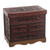 Leather and wood jewelry chest, 'Ancestral Treasure' - Tooled Leather Jewelry Chest from Peru (image 2a) thumbail
