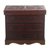Leather and wood jewelry chest, 'Ancestral Treasure' - Tooled Leather Jewelry Chest from Peru (image 2d) thumbail