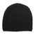 mütze aus 100 % Alpaka - Handgehäkelte schwarze Alpaka-Wintermütze