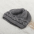 Mütze aus Alpaka-Mischung - Handgestrickte graue Alpaka-Mischung, kuschelige Wintermütze
