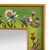 Small reverse-painted glass wall mirror, 'Green Fields' - Small Spring Green Floral Wall Mirror (image 2c) thumbail