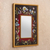 Small reverse-painted glass wall mirror, 'Currant Fields' - Hand Painted Small Glass Framed Wall Mirror (image 2b) thumbail