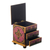 Small reverse-painted glass jewelry chest, 'Vintage Floral in Magenta' - Hand Painted Floral Glass Mini Jewelry Chest (image 2d) thumbail