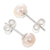 Cultured pearl stud earrings, 'Perfectly Pink' - Elegant Pink Cultured Pearl Stud Earrings (image 2d) thumbail