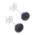 Cultured pearl stud earrings, 'Perfectly Dark' - Artisan Crafted Dark Grey Cultured Pearl Studs thumbail