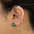 Aventurine stud earrings, 'Green Elysium' - Aventurine Stud Earrings in Sterling Silver