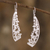 Sterling silver dangle earrings, 'Leafy Trellis' - Leaf Motif Sterling Silver Earrings (image 2) thumbail