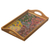 Reverse-painted glass tray, 'Miraflores Flora' - Reverse-Painted Glass Floral Tray (image 2a) thumbail