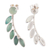 Opal drop earrings, 'Leafy Branch' - Andean Opal and Sterling Silver Earrings (image 2d) thumbail