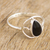Obsidian cocktail ring, 'Universal Truth' - Black Obsidian and Sterling Silver Ring (image 2b) thumbail
