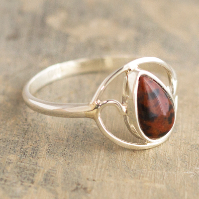 Mahogany Jasper Sterling Silver Ring ⋮ Size 9.25 – From The Infinite Jewelry