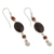 Mahogany obsidian and jasper dangle earrings, 'Impulse' - Sterling Silver Earrings with Mahogany Obsidian (image 2c) thumbail