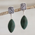 Chrysocolla dangle earrings, 'Amazing' - Sterling Silver Chrysocolla Dangle Earrings (image 2) thumbail