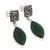 Chrysocolla dangle earrings, 'Amazing' - Sterling Silver Chrysocolla Dangle Earrings (image 2c) thumbail