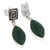 Chrysocolla dangle earrings, 'Amazing' - Sterling Silver Chrysocolla Dangle Earrings (image 2d) thumbail