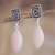 Opal dangle earrings, 'Amazing' - Natural Pink Opal Earrings from Peru (image 2) thumbail