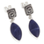 Sodalite dangle earrings, 'Amazing' - Artisan Crafted Sodalite Dangle Earrings (image 2c) thumbail