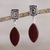 Jasper dangle earrings, 'Amazing' - Russet Jasper and Sterling Silver Earrings (image 2) thumbail