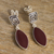 Jasper dangle earrings, 'Amazing' - Russet Jasper and Sterling Silver Earrings (image 2b) thumbail