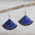 Sodalite dangle earrings, 'Expression' - Handmade Sodalite Dangle Earrings (image 2) thumbail