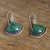 Chrysocolla dangle earrings, 'Expression' - Sterling Silver and Chrysocolla Earrings (image 2b) thumbail
