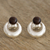 Mahogany obsidian drop earrings, 'Crowned Crescent' - Handmade Mahogany Obsidian and Silver Drop Earrings thumbail